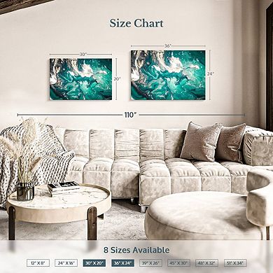 Abstract Teal Wall Art