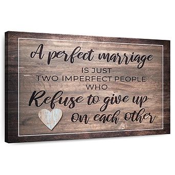 Perfect Marriage Quote Wall Art