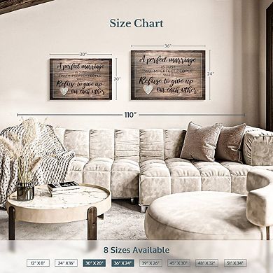 Perfect Marriage Quote Wall Art