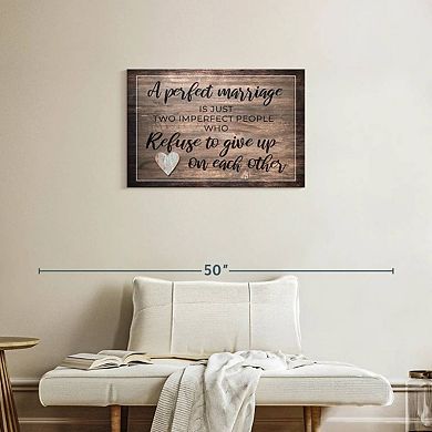 Perfect Marriage Quote Wall Art