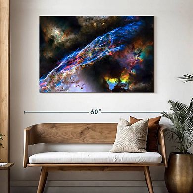 Glowing Veil Nebula Wall Art