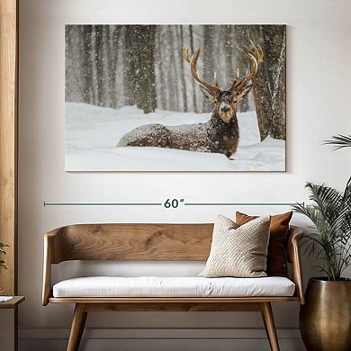 Snow Covered Elk Wall Art