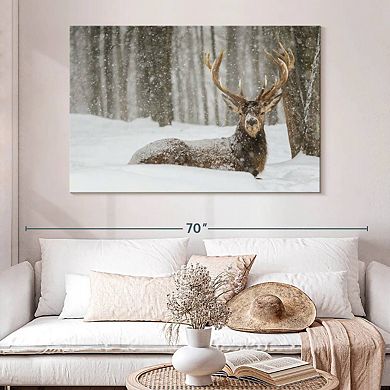 Snow Covered Elk Wall Art