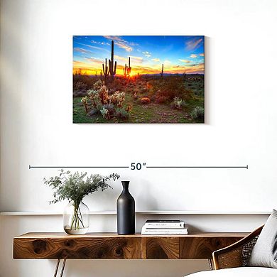 Sonoran Desert Sunset Landscape Wall Art