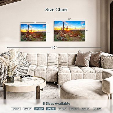 Sonoran Desert Sunset Landscape Wall Art