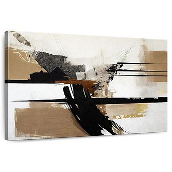 Beige Chaotic Streaks I Wall Art