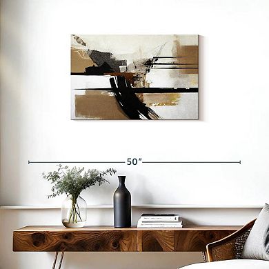 Beige Chaotic Streaks I Wall Art
