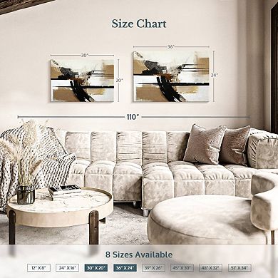 Beige Chaotic Streaks I Wall Art
