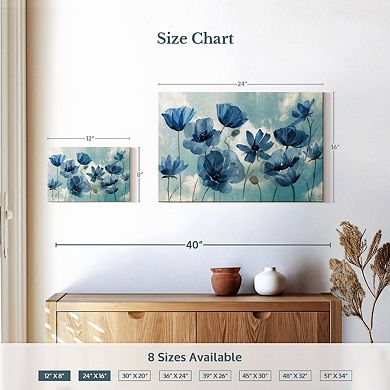 Springing Up Blue Wall Art