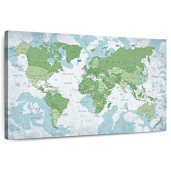 Geographic World Map V Wall Art