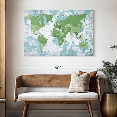 Geographic World Map V Wall Art