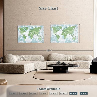 Geographic World Map V Wall Art