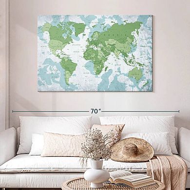 Geographic World Map V Wall Art