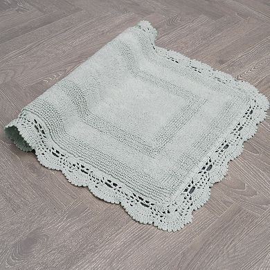 Laura Ashley 2-pc. XL Crochet Cotton Bath Rug Set