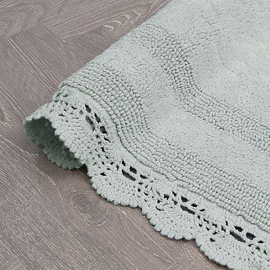 Laura Ashley 2-pc. XL Crochet Cotton Bath Rug Set
