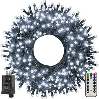 Ollny 400 LED 132ft Cool White Christmas Lights Green Cable