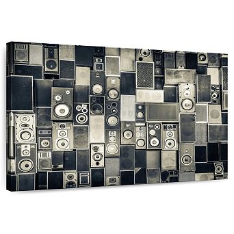 Monochrome Music Speakers Wall Art