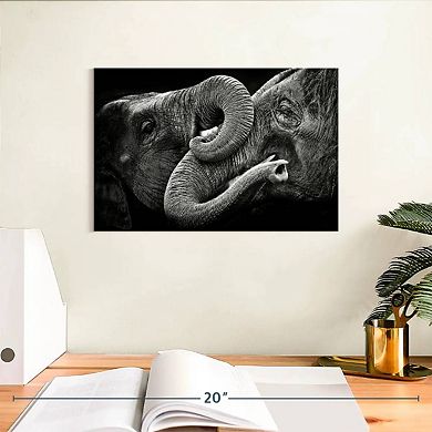 Kissing Elephants Wall Art