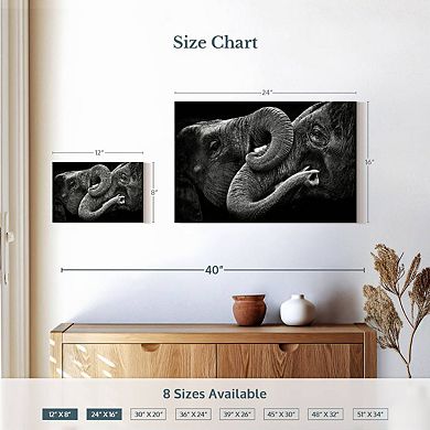 Kissing Elephants Wall Art