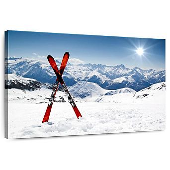 Red Skis Wall Art