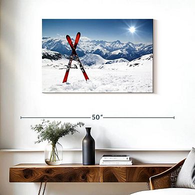 Red Skis Wall Art
