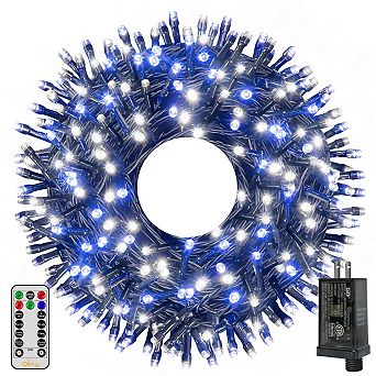 Ollny 500 LED 164ft Blue and White Christmas Lights