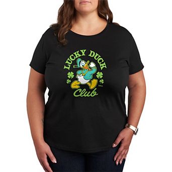 Plus Size Disney's Donald Duck Lucky Duck Club Graphic Tee