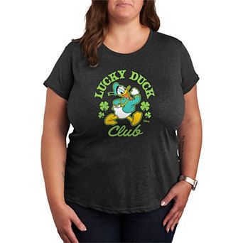 Plus Size Disney's Donald Duck Lucky Duck Club Graphic Tee