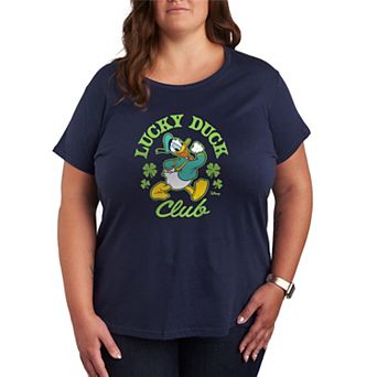 Plus Size Disney's Donald Duck Lucky Duck Club Graphic Tee