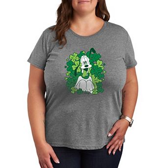 Plus Size Disney's Pluto Shamrocks Graphic Tee