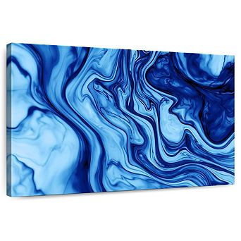 Blue Wave Dynamic Abstract Wall Art