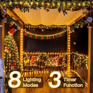 Ollny 600 LED 197ft Warm White IP67 Waterproof Christmas Lights