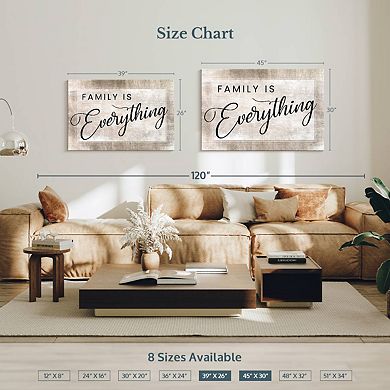 Family Is Everything Quote Wall Art