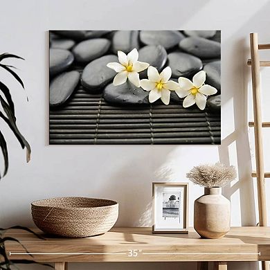Zen Stones And Flowers Wall Art