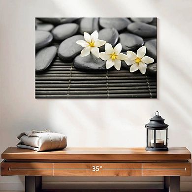 Zen Stones And Flowers Wall Art