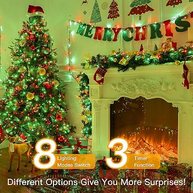 Ollny 400 LED 132ft Red & Green Christmas Lights