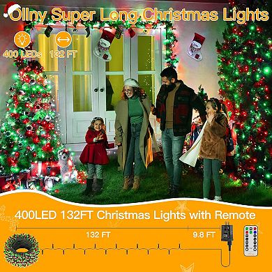 Ollny 400 LED 132ft Red & Green Christmas Lights