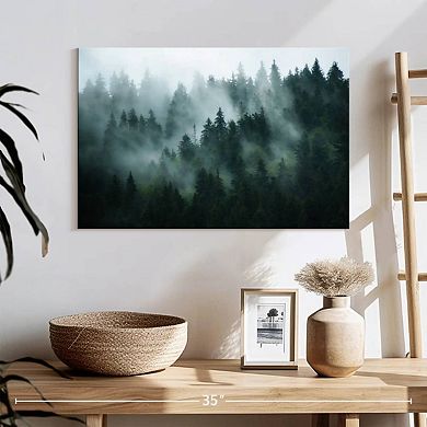 Misty Fir Forest Wall Art