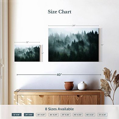 Misty Fir Forest Wall Art