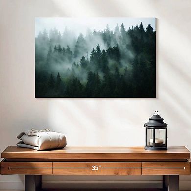 Misty Fir Forest Wall Art