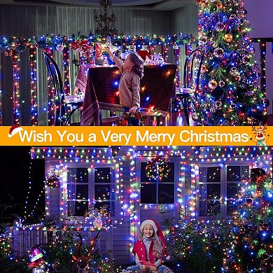 Ollny 800 LED 262ft MultiColor IP67 Waterproof Christmas String Lights Green Wire
