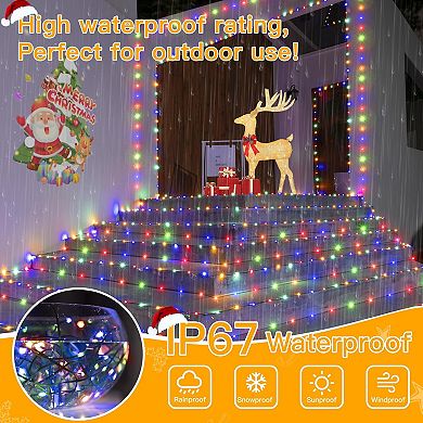 Ollny 800 LED 262ft MultiColor IP67 Waterproof Christmas String Lights Green Wire