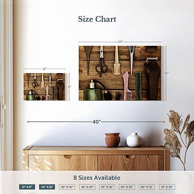 Barber Hairdressing Tools Wall Art