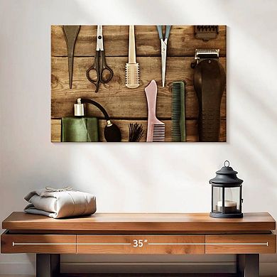 Barber Hairdressing Tools Wall Art