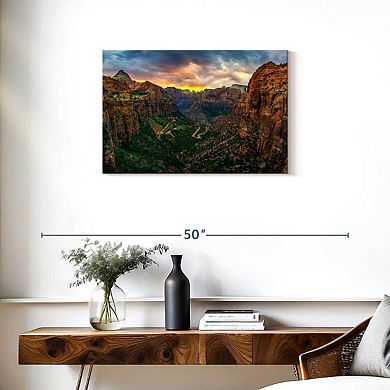 Zion National Park At Sunset Wall Art