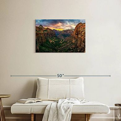 Zion National Park At Sunset Wall Art