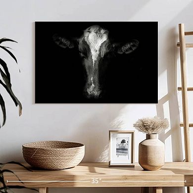 Monochrome Cow Face Wall Art