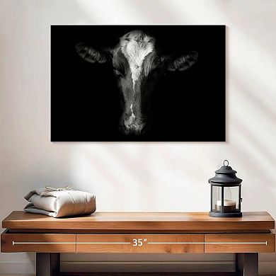 Monochrome Cow Face Wall Art