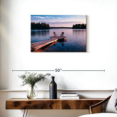 Lake Dock Chairs Wall Art