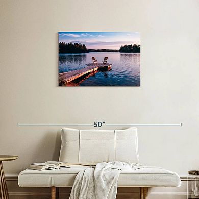 Lake Dock Chairs Wall Art